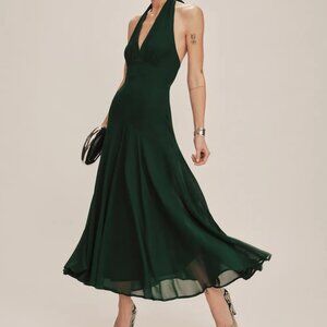 Briony Dress Size 6 Forest Green